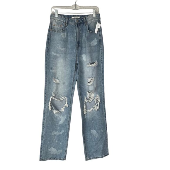 Pac Sun Womens Boyfriend Jeans Destroyed 90's Size 28 New - Picture 1 of 16
